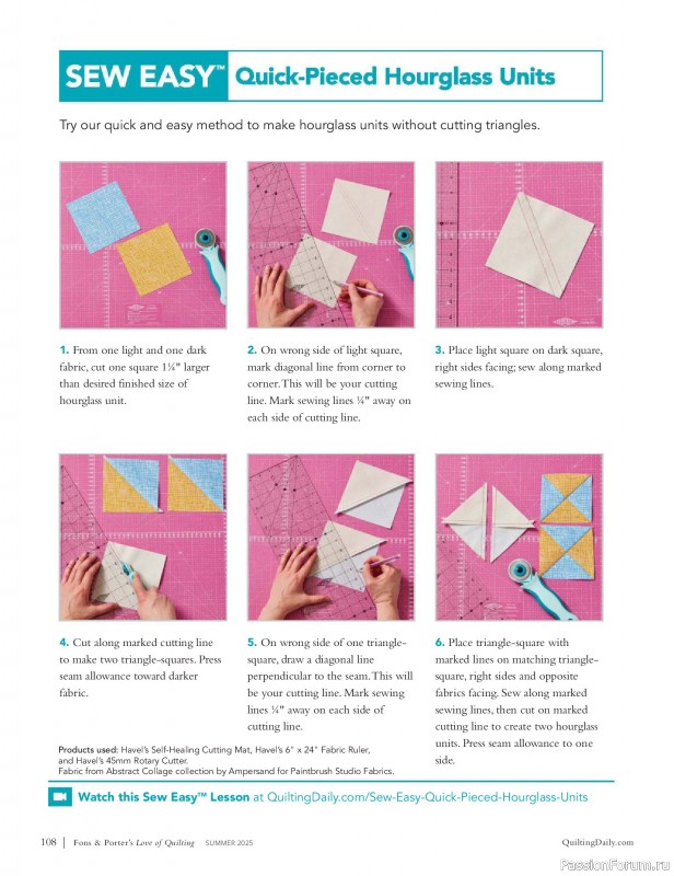Коллекция проектов для рукодельниц в журнале «Fons & Porter’s Love Of Quilting - Summer 2025»
