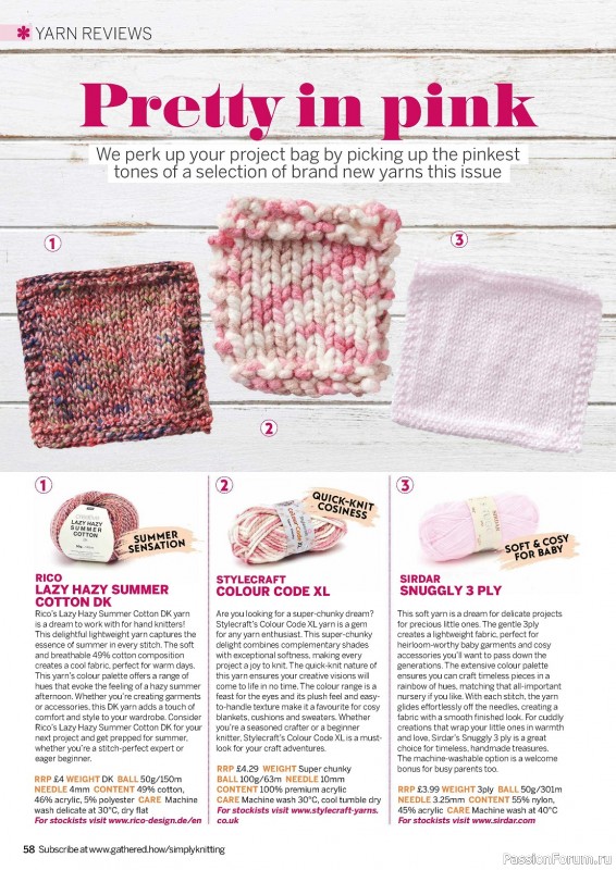 Вязаные проекты крючком в журнале «Simply Knitting №247 2024»