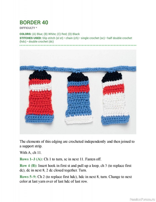 Вязаные проекты в книге &laquo;150 Crochet Borders&raquo;. Часть 1