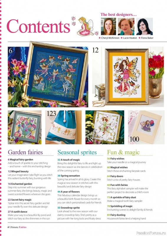 Коллекция вышивки в журнале «Ultimate CrossStitch Faries - November 2025»