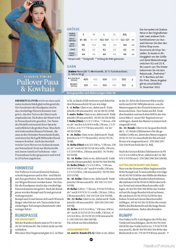 Вязаные модели крючком в журнале «The Knitter Germany №61 2022 »