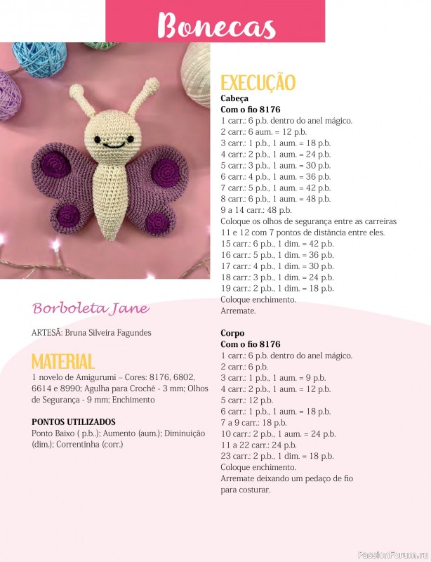 Вязаные проекты крючком в журнале «Mega Artesanato Ed.118 Amigurumis»