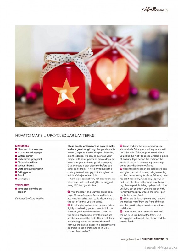 Коллекция проектов для рукодельниц в журнале «Mollie Makes - Christmas Crafting 2025»