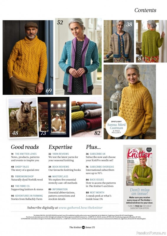Вязаные модели спицами в журнале «The Knitter №175 2022»