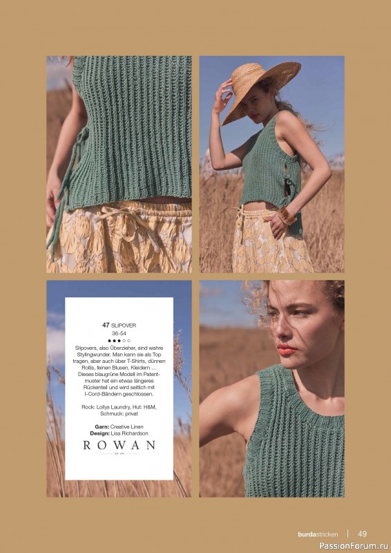 Вязаные модели в журнале «Burda Stricken №3 2025»