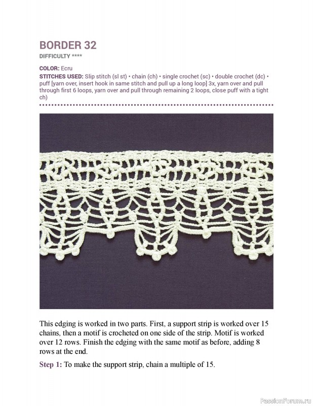 Вязаные проекты в книге &laquo;150 Crochet Borders&raquo;. Часть 1