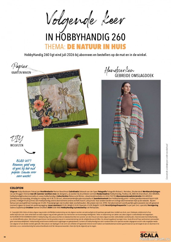 Коллекция проектов для рукодельниц в журнале «HobbyHandig №259 2026»