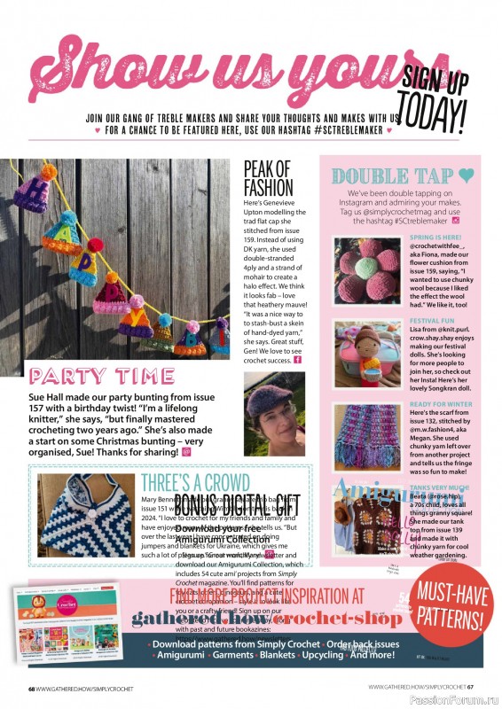 Вязаные проекты крючком в журнале «Simply Crochet №162 2025»