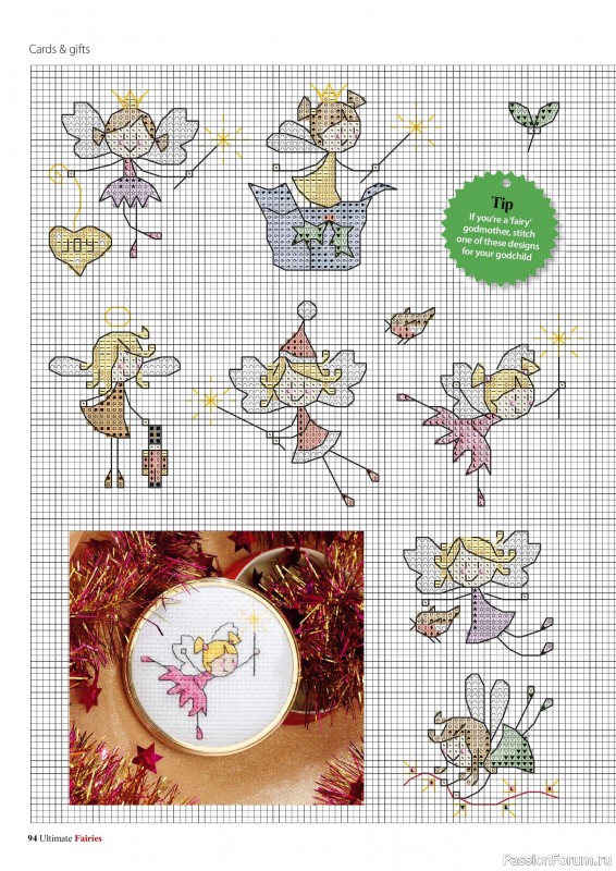 Коллекция вышивки в журнале «Ultimate CrossStitch Faries - November 2025»