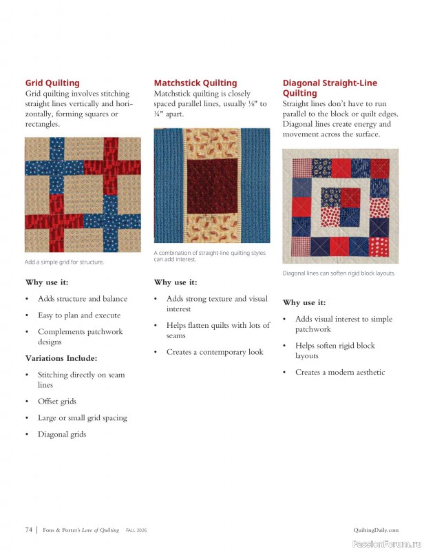 Коллекция проектов для рукодельниц в журнале &laquo;Love of Quilting - Fall 20266&raquo;