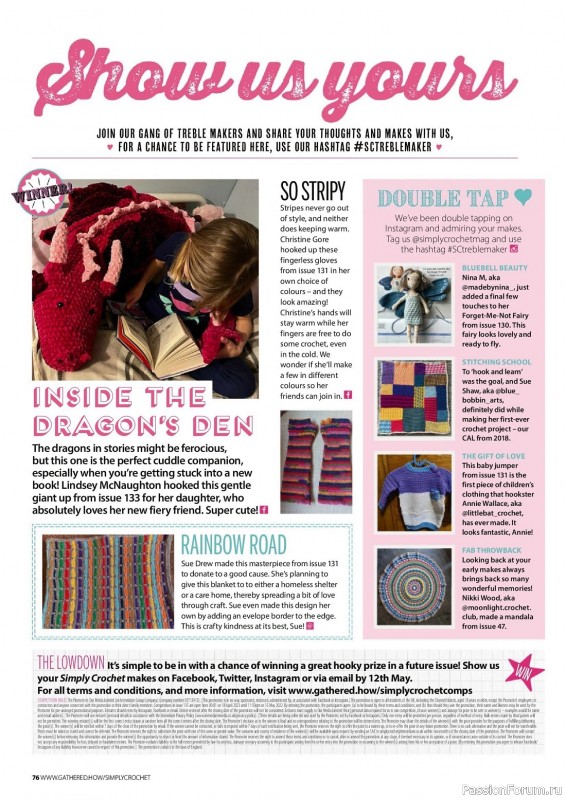 Вязаные проекты крючком в журнале «Simply Crochet №135 2023»