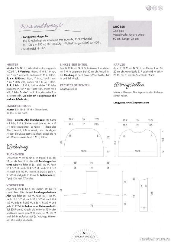 Вязаные проекты в журнале «Einfach Stricken №6 2025»