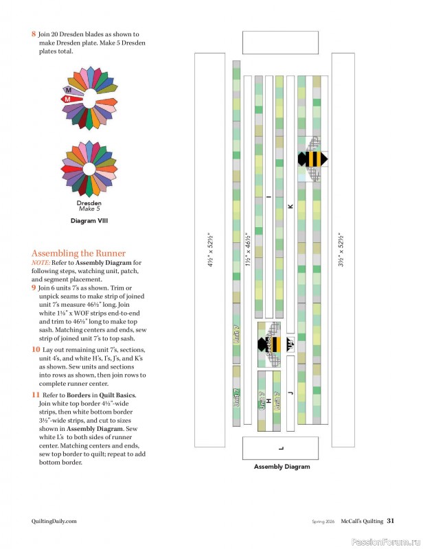 Коллекция проектов для рукодельниц в журнале «McCalls Quilting - Spring 2026»