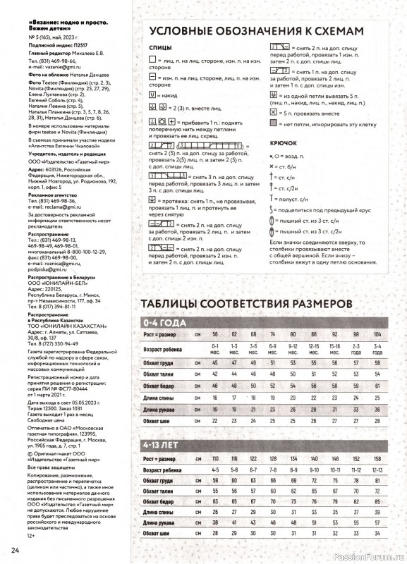 Вязаные модели в журнале «Вяжем детям №5 2023»