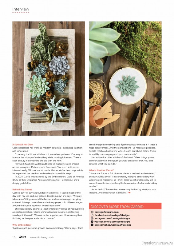 Коллекция проектов для рукодельниц в журнале «Stitch Magazine №157 2025»