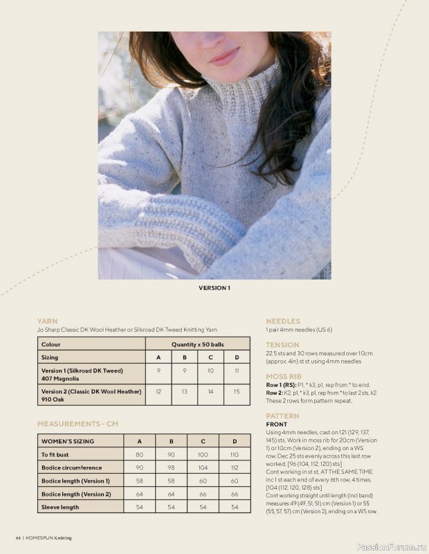 Вязаные проекты спицами в журнале «Homespun Knitting №3 2022»