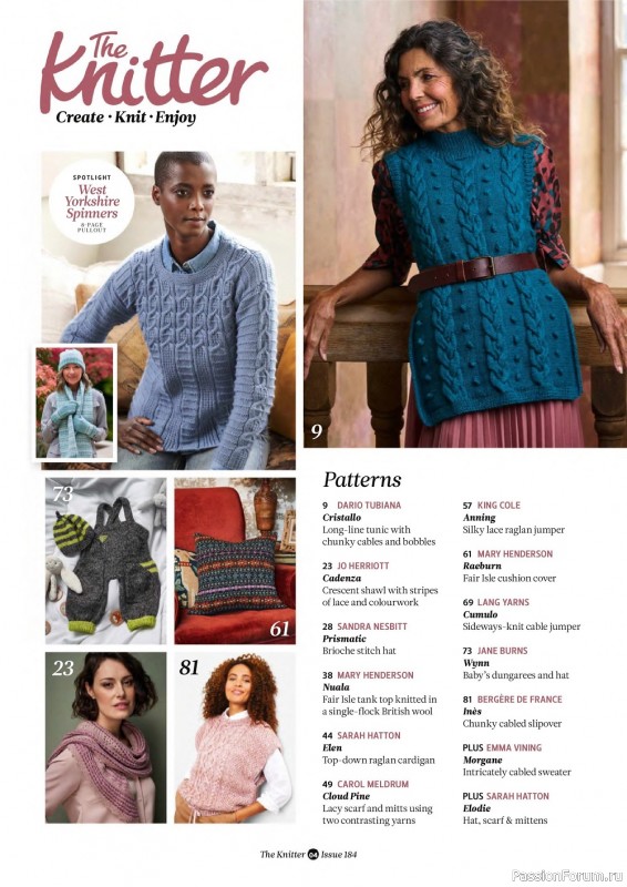 Вязаные модели спицами в журнале «The Knitter №184 2022»