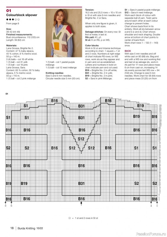 Вязаные проекты спицами в журнале «B-Knitting №10 2022»