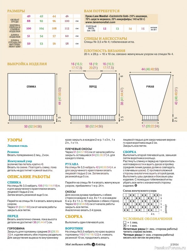 Вязаные модели в журнале «Knitting. Вязание №2 2024»