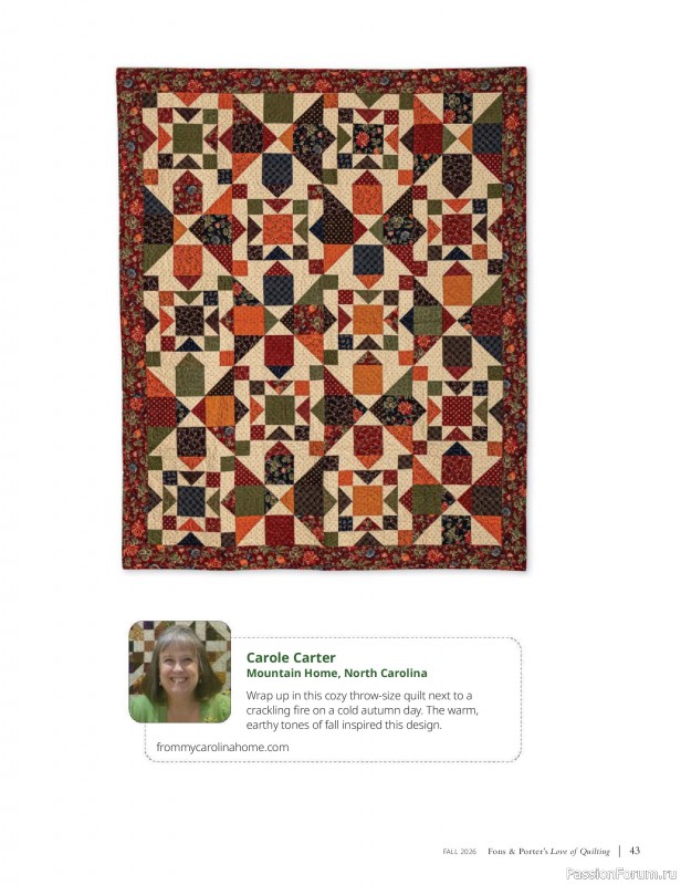 Коллекция проектов для рукодельниц в журнале &laquo;Love of Quilting - Fall 20266&raquo;