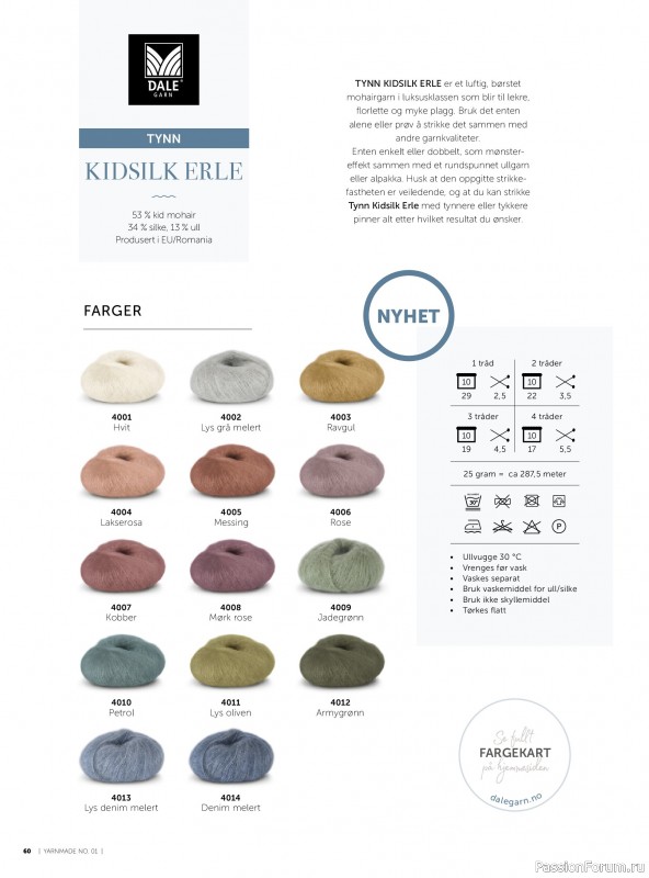 Вязаные проекты в журнале &laquo;Yarnmade №1 2020 Spring & Summer&raquo;