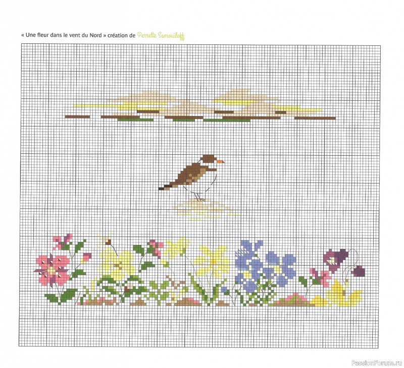 Коллекция вышивки в книге «Reves de fleurs - 2026»