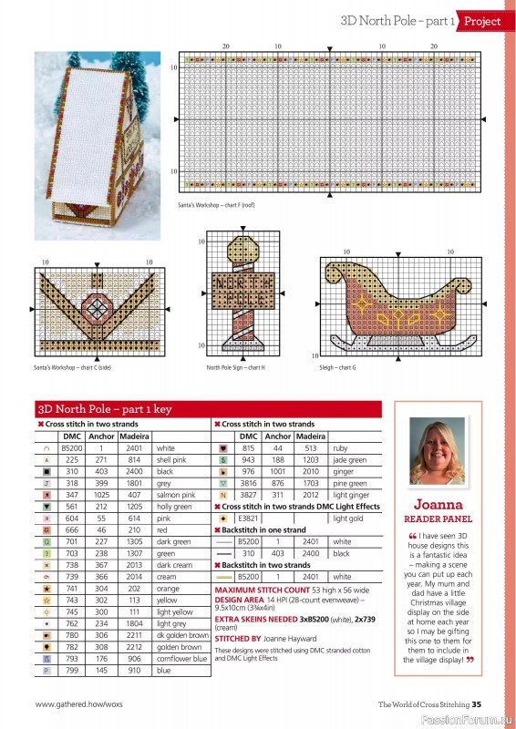 Коллекция вышивки в журнале «The World of Cross Stitching №364 2025»