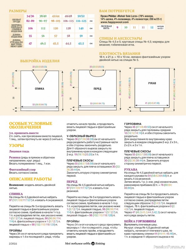 Вязаные модели в журнале «Knitting. Вязание №2 2024»