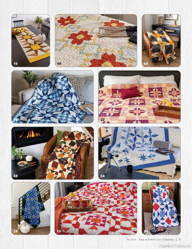 Коллекция проектов для рукодельниц в журнале &laquo;Love of Quilting - Fall 20266&raquo;