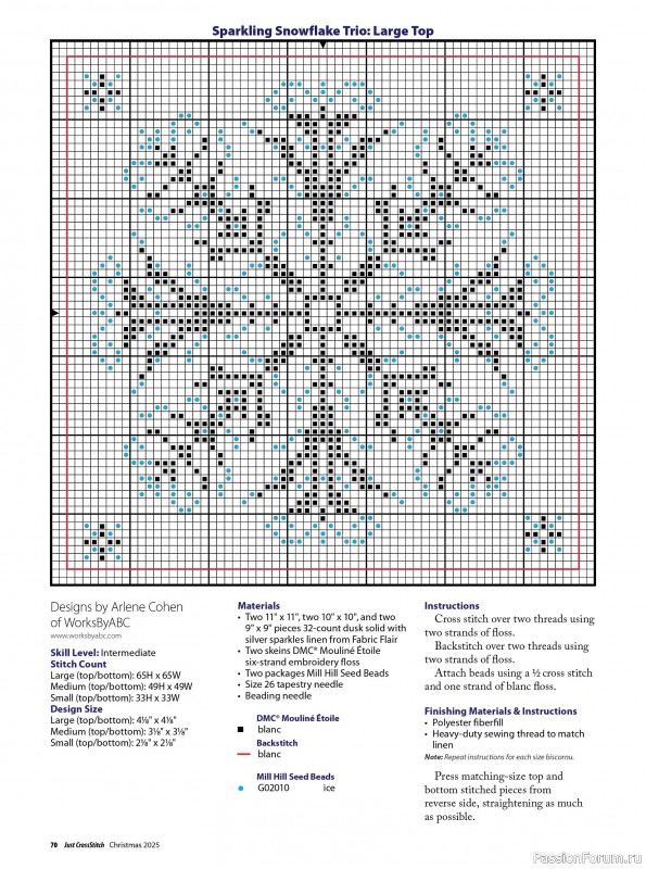 Коллекция вышивки в журнале «Just CrossStitch - Christmas 2025»