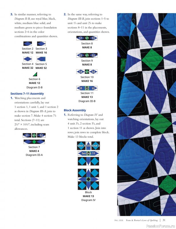 Коллекция проектов для рукодельниц в журнале &laquo;Love of Quilting - Fall 20266&raquo;