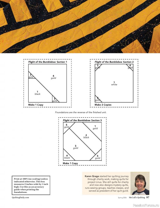 Коллекция проектов для рукодельниц в журнале «McCalls Quilting - Spring 2026»