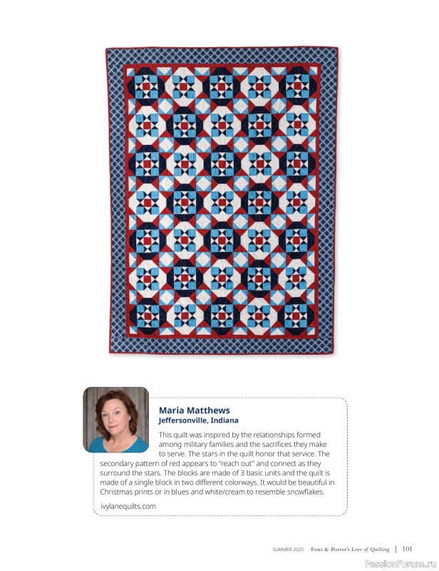 Коллекция проектов для рукодельниц в журнале «Fons & Porter’s Love Of Quilting - Summer 2025»