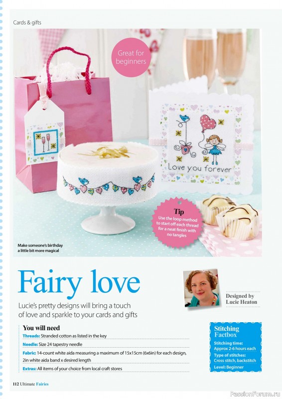 Коллекция вышивки в журнале «Ultimate CrossStitch Faries - November 2025»