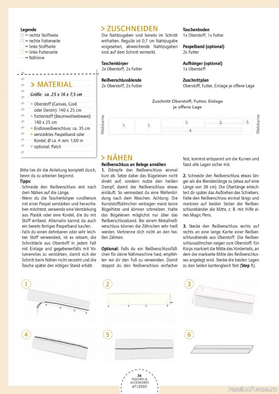 Коллекция проектов для рукодельниц в журнале «Taschen selber machen №47 2025»