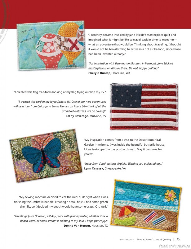 Коллекция проектов для рукодельниц в журнале «Fons & Porter’s Love Of Quilting - Summer 2025»