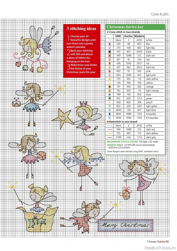 Коллекция вышивки в журнале «Ultimate CrossStitch Faries - November 2025»