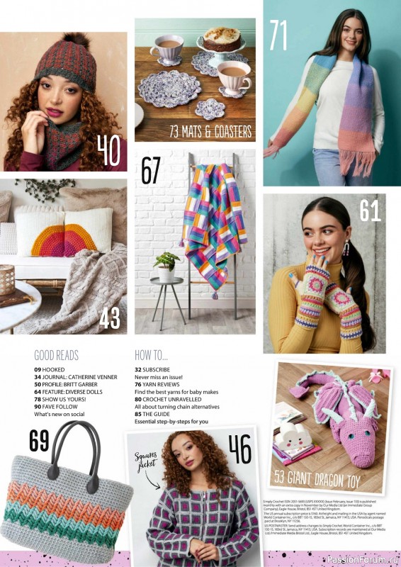Вязаные проекты крючком в журнале « Simply Crochet №133 2023»