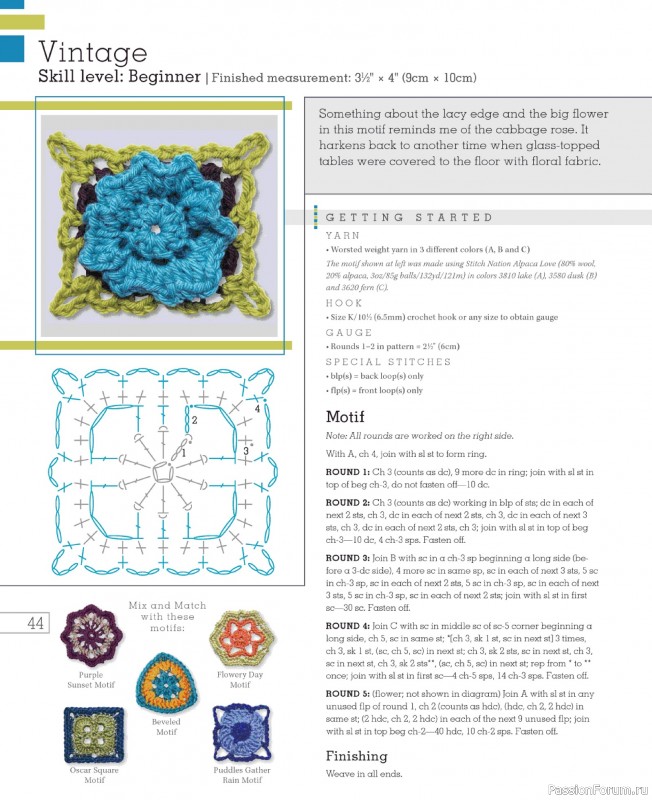 Вязаные проекты в книге «Go Crochet! Afghan Design Workshop».