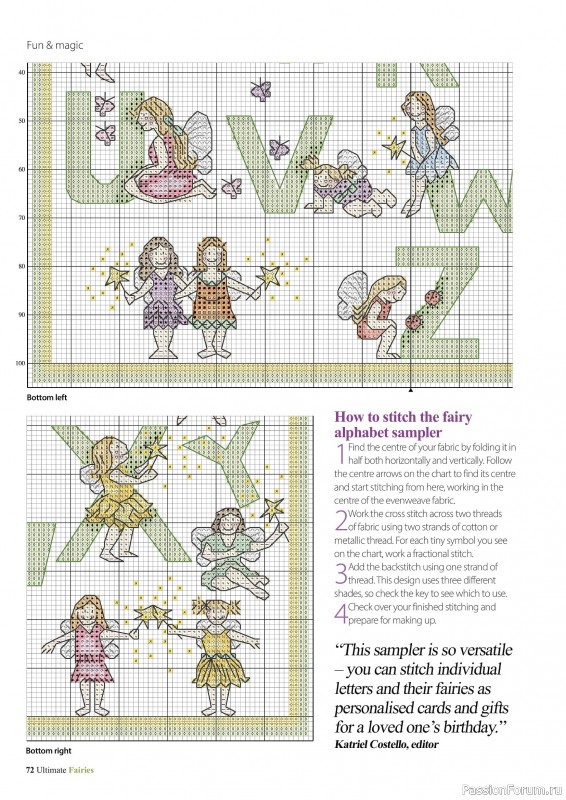 Коллекция вышивки в журнале «Ultimate CrossStitch Faries - November 2025»