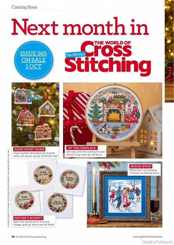 Коллекция вышивки в журнале «The World of Cross Stitching №364 2025»