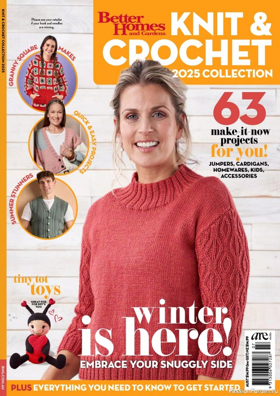 Вязаные проекты спицами в журнале «Better Homes and Gardens Specials - Knit & Crochet 2025»