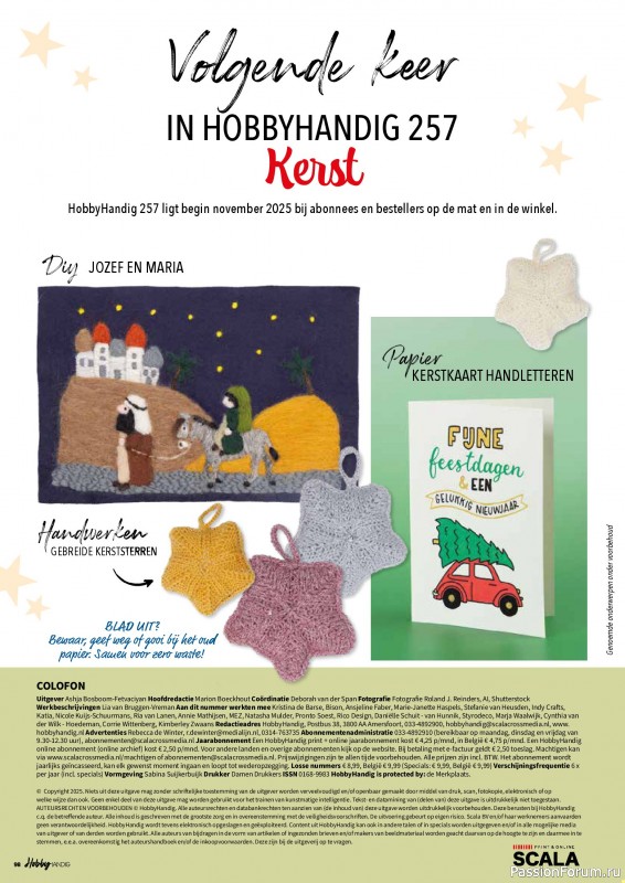 Коллекция проектов для рукодельниц в журнале «HobbyHandig №256 2025»