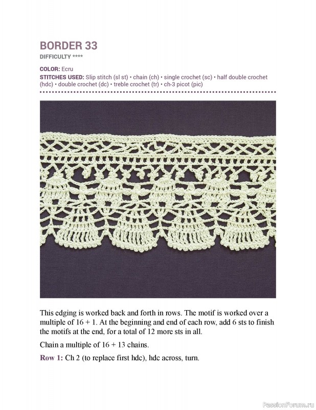 Вязаные проекты в книге &laquo;150 Crochet Borders&raquo;. Часть 1