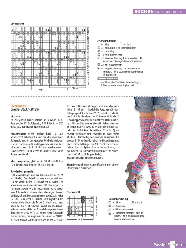 Коллекция моделей носков в журнале «Socken Stricken & Hakeln HU047 2023»