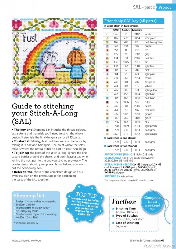 Коллекция вышивки в журнале «The World of Cross Stitching №367 2025»