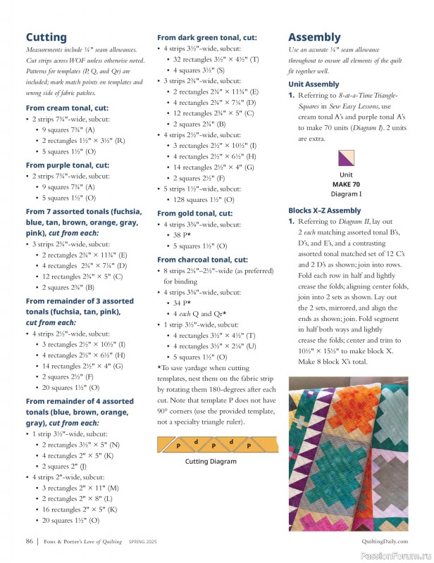 Коллекция проектов для рукодельниц в журнале «Fons & Porter’s Love of Quilting – Spring 2025»