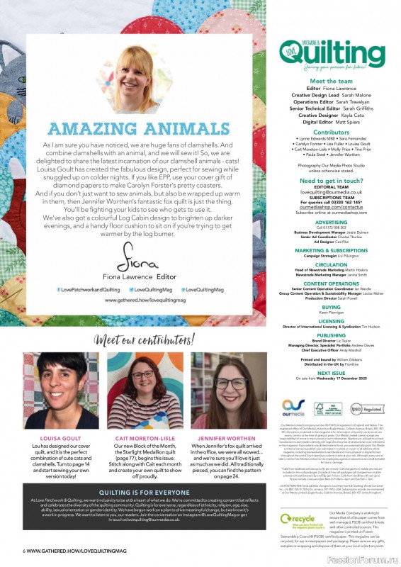 Коллекция проектов для рукодельниц в журнале «Love Patchwork & Quilting №157 2025»