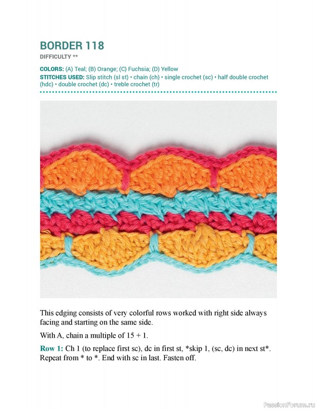 Вязаные проекты в книге &laquo;150 Crochet Borders&raquo;. Часть 3