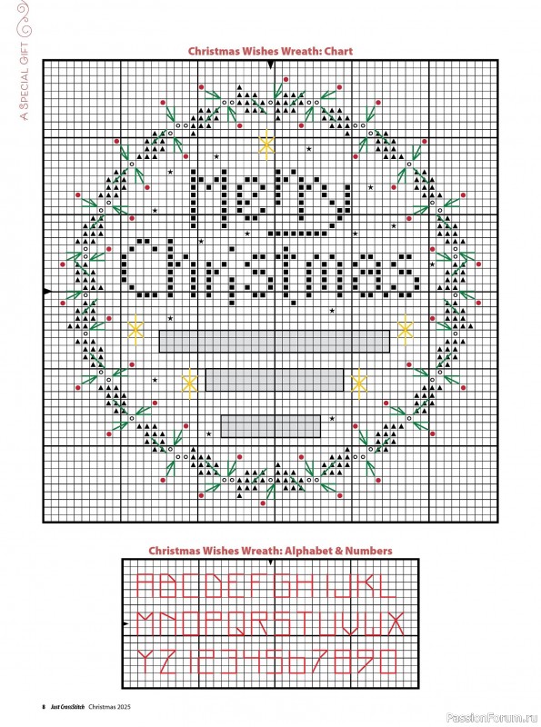 Коллекция вышивки в журнале «Just CrossStitch - Christmas 2025»